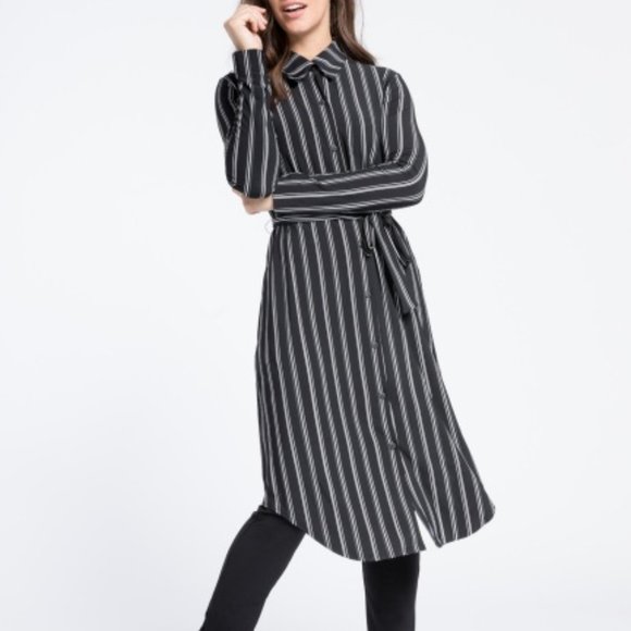Sympli Women's 'Go To Striped' Dress | Black and White | Size 10 - Picture 3 of 5